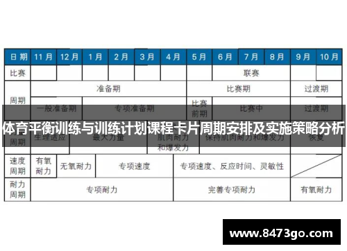 体育平衡训练与训练计划课程卡片周期安排及实施策略分析
